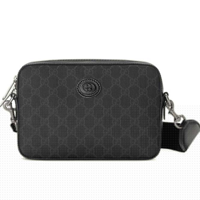 G*u*i shoulder bag with interlocking&g 703468 （24.5*16*4.5cm)